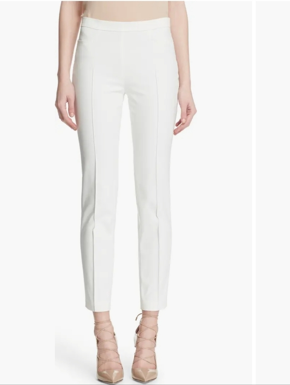 Akris Punto Techno Cotton Ankle Pants Modern Tailored Stretch Trouser Minamilist